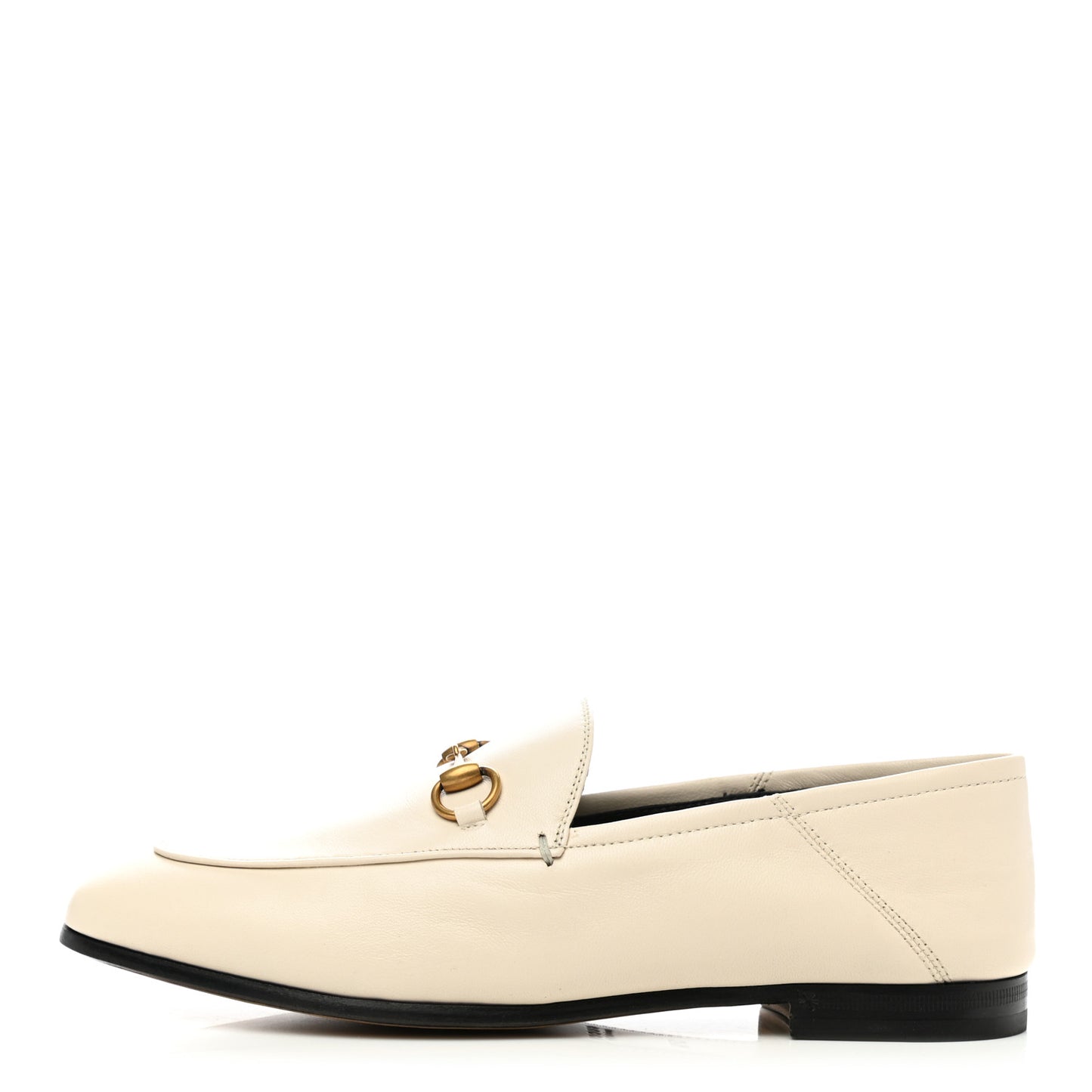 Lambskin Womens Brixton Horsebit Loafers 37.5 Mystic White