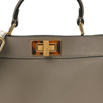Fendi Vitello Seta Shiny Nappa Plexiglass Bi-Color Small Peekaboo I SEE U Satchel Tartaruga Black 7 of 10