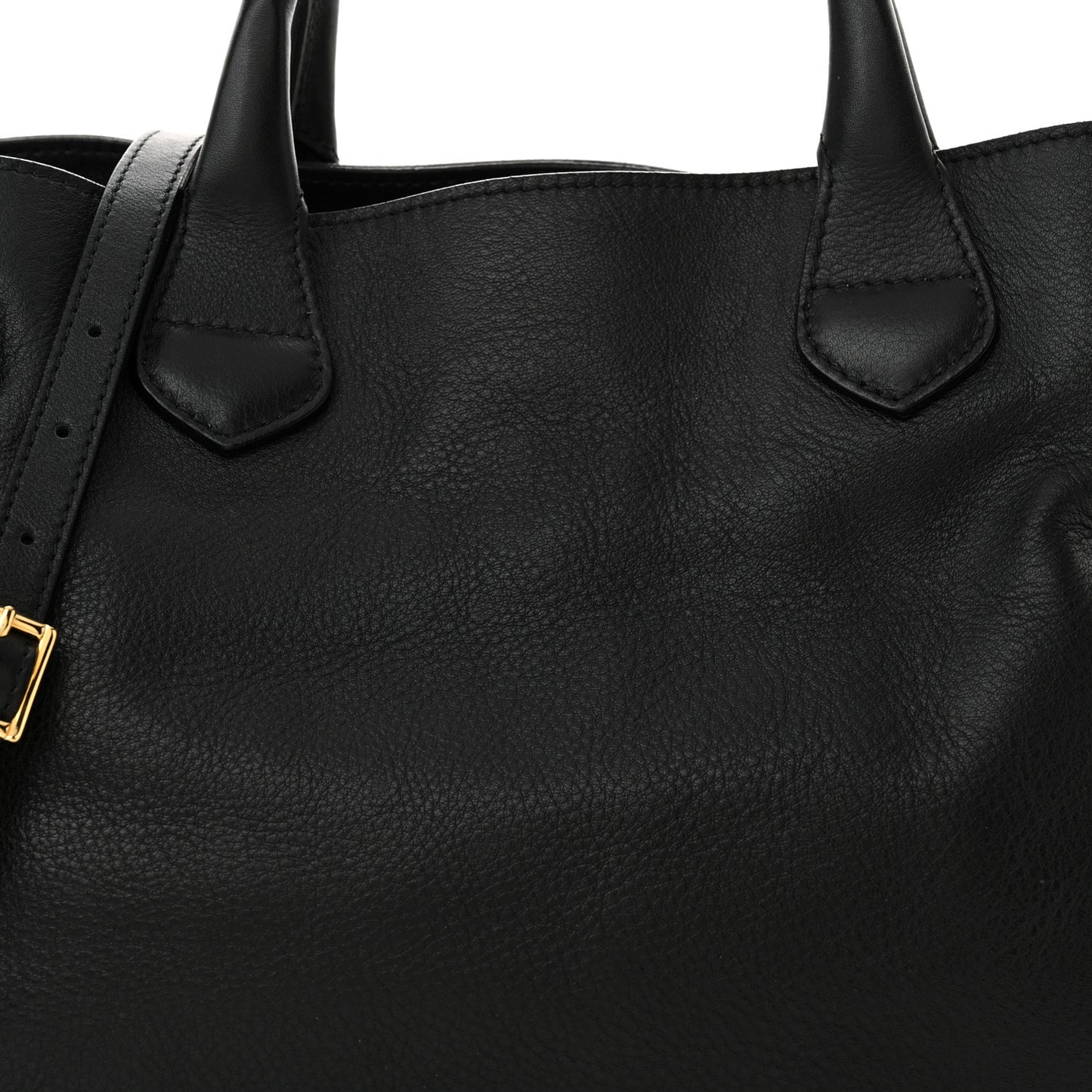Smooth Calfskin Medium Sartorial Banner Tote Black