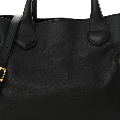 Burberry Smooth Calfskin Medium Sartorial Banner Tote Black 8 of 13