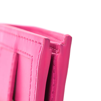 Versace Calfskin Greca Bi Fold Wallet Glossy Pink 11 of 12