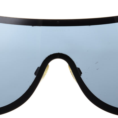 Chanel Shield Crystal CC Logo Sunglasses 4148 B Black 5 of 10