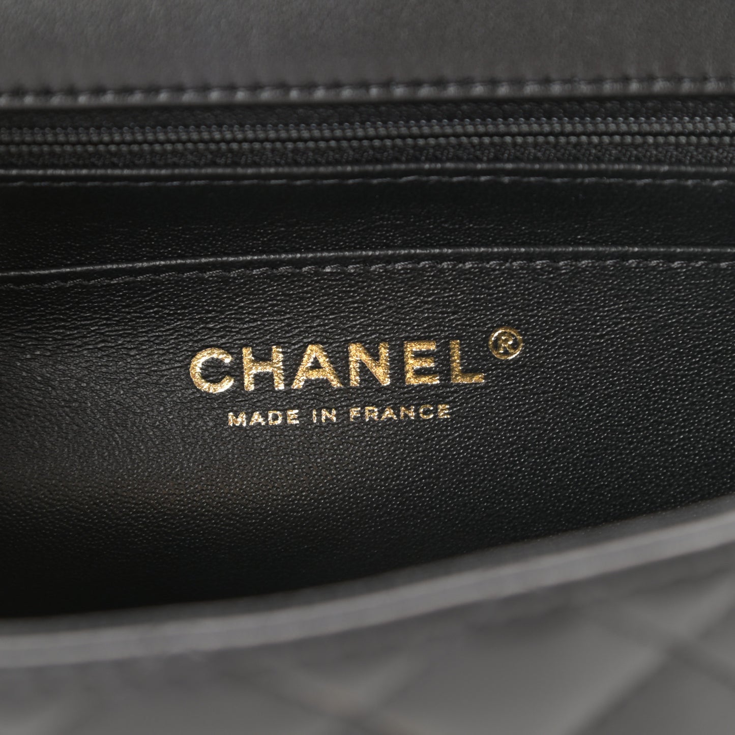Lambskin Quilted Mini Top Handle Rectangular Flap Black