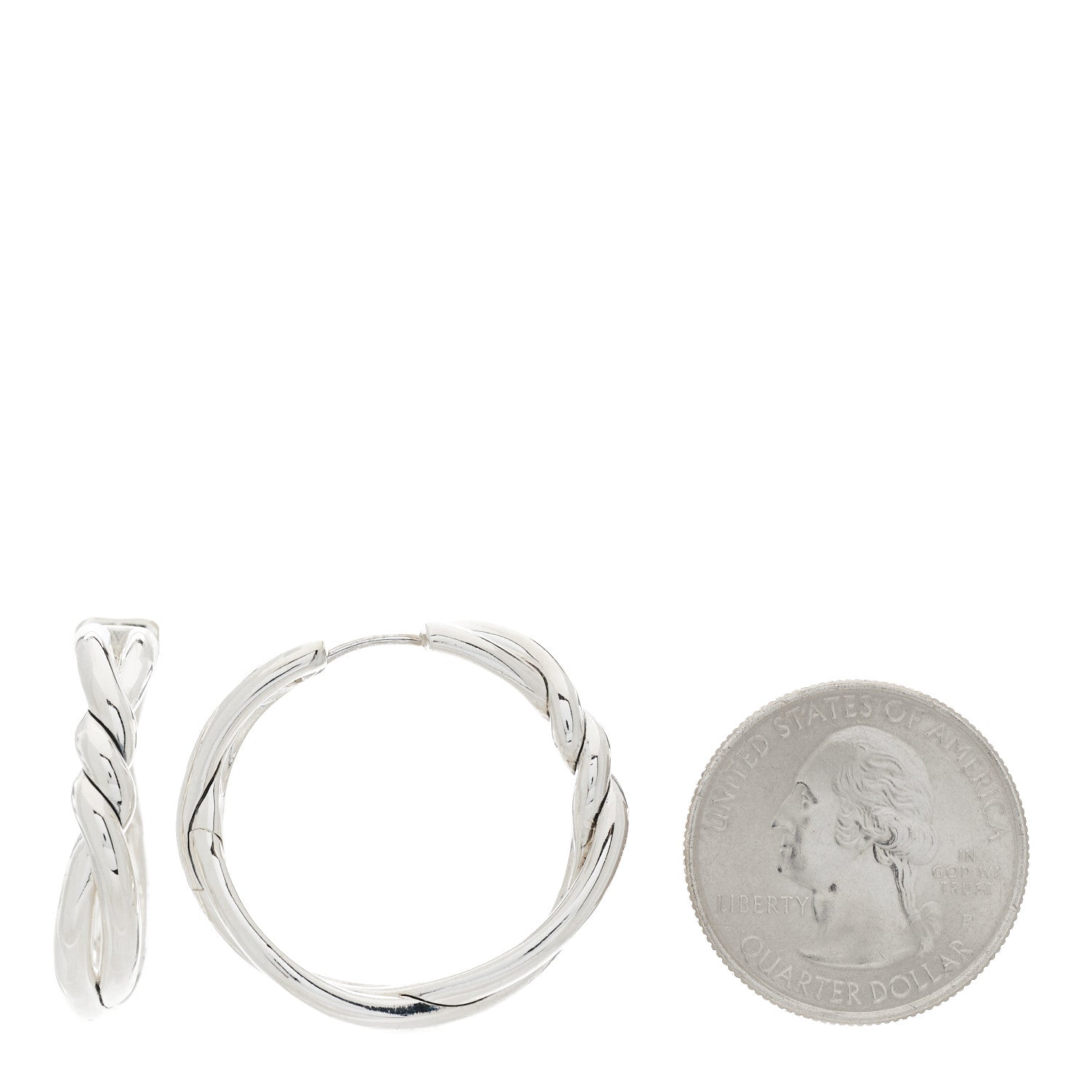 David Yurman Sterling Silver 30mm Continuance Hoop Earrings 2 of 6