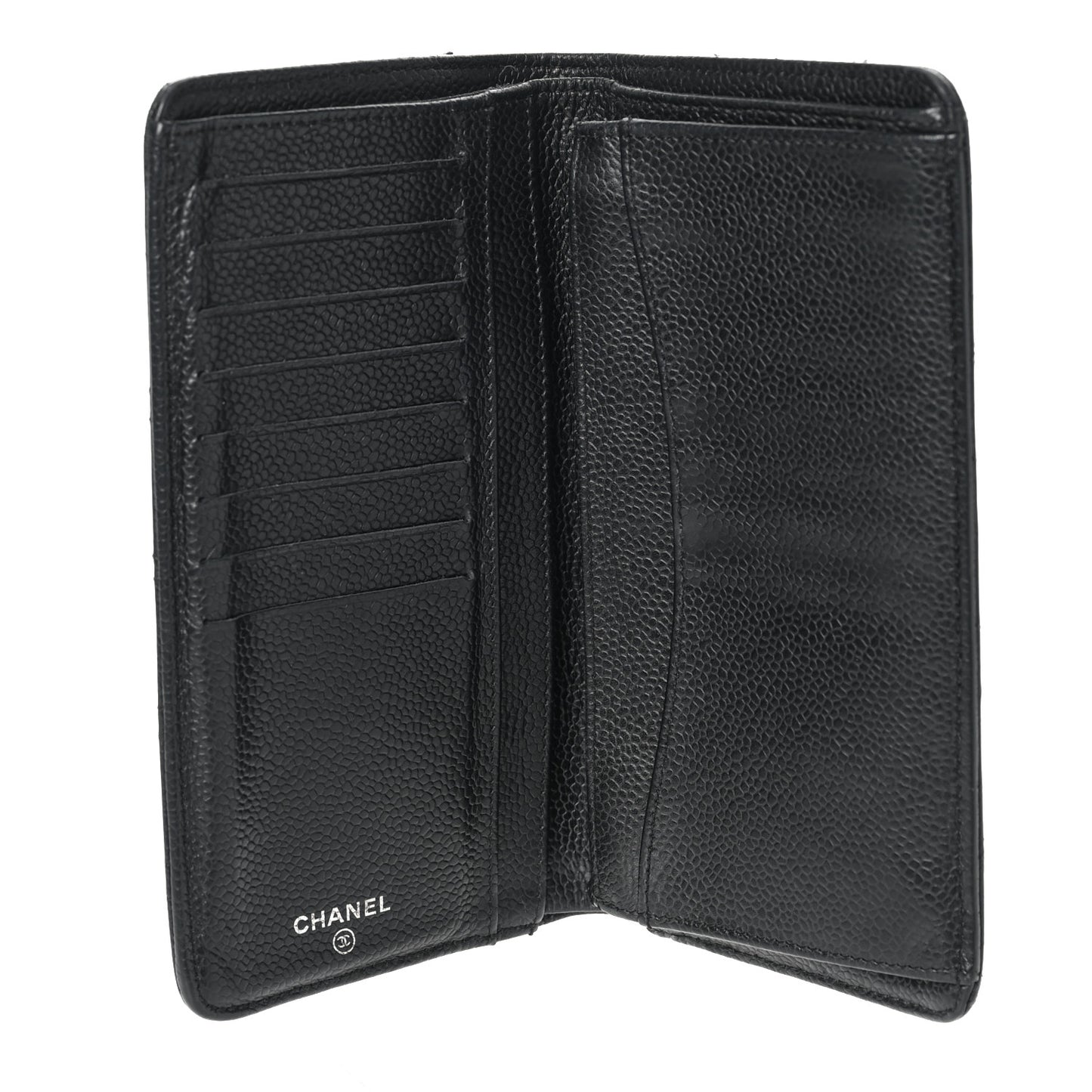 Caviar Quilted Yen Wallet Black