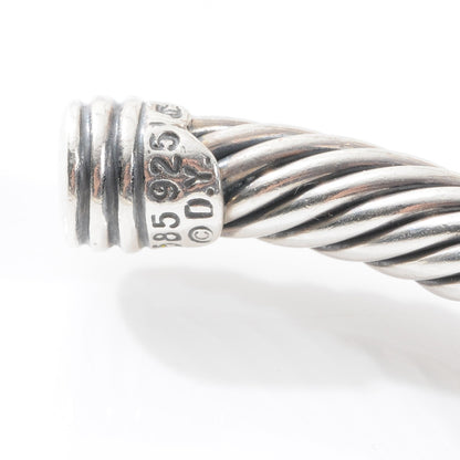David Yurman Sterling Silver and 18k Gold X Cable Cuff 4 of 5