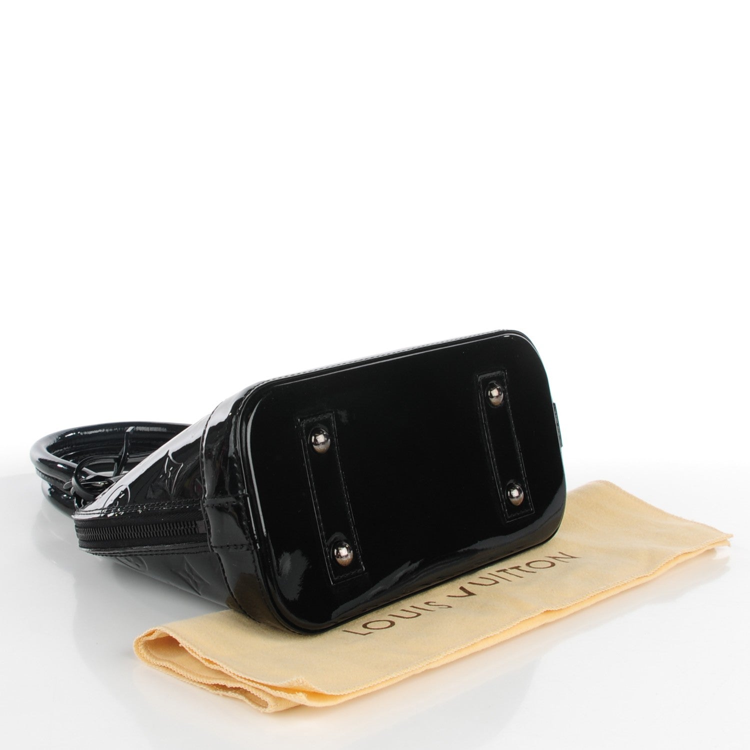 Louis Vuitton Vernis Alma BB Noir Magnetique 4 of 7