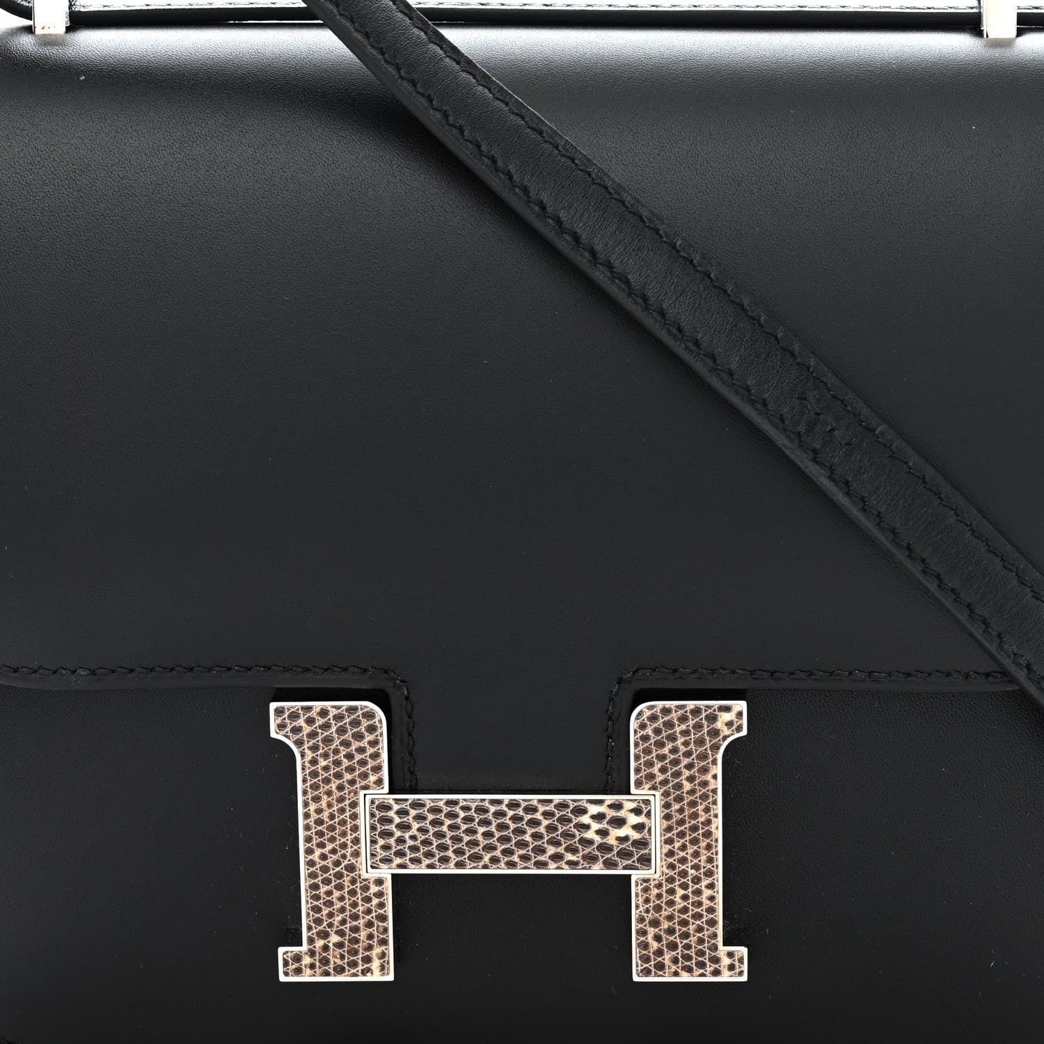 Hermes Veau Monsieur Lizard Constance 18 Black Ombre 8 of 11
