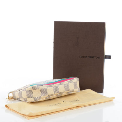 Louis Vuitton Damier Azur 2015 Christmas Animation Mini Pochette Accessories 4 of 7