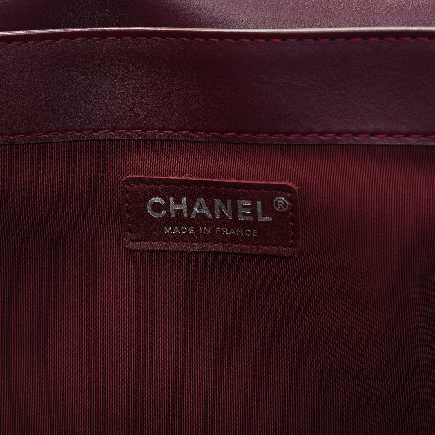 Chanel Patent Large Boy Reverso Flap Burgundy 9 of 13