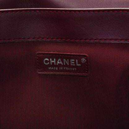 Chanel Patent Large Boy Reverso Flap Burgundy 9 of 13