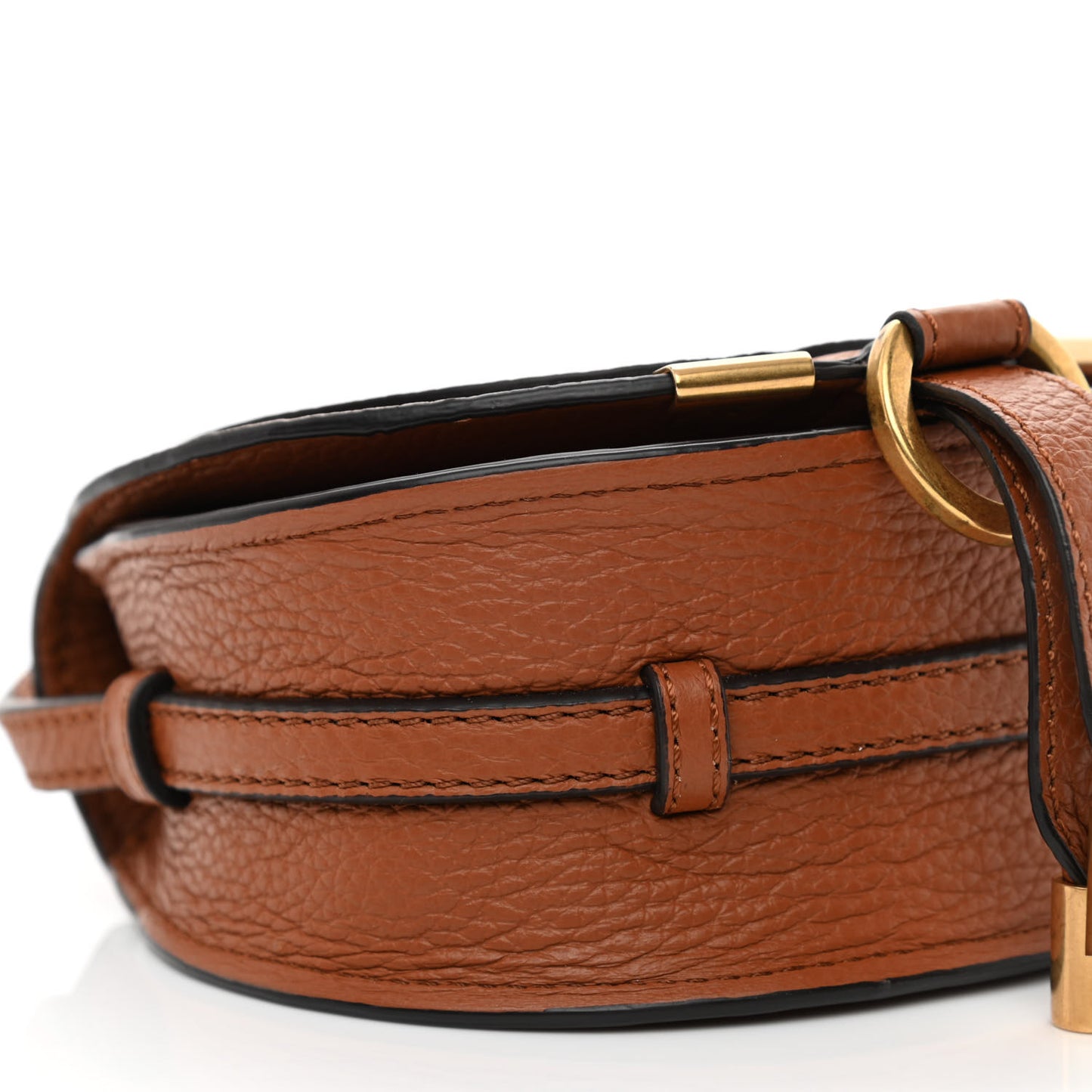 Calfskin Nano Marcie Saddle Bag Tan