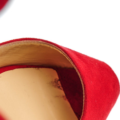 Christian Louboutin Suede Barbara 100 Peep Toe Pumps 36 Oeillet 9 of 9