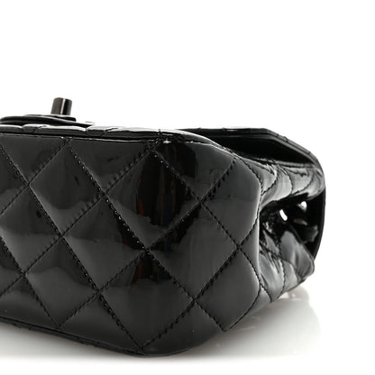 Chanel Patent Calfskin Quilted Mini Square Flap So Black 10 of 11