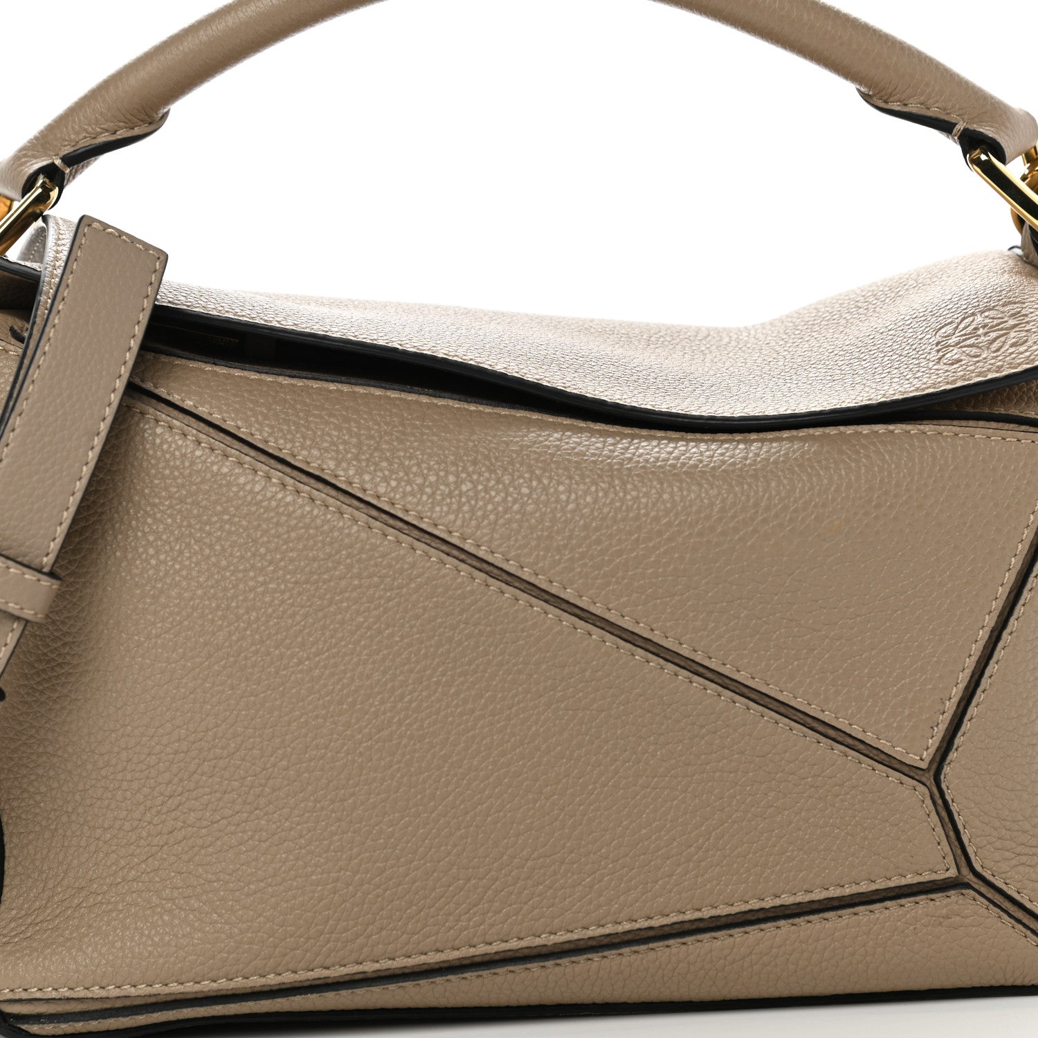 Loewe Grained Calfskin Small Puzzle Bag Sand 7 of 9