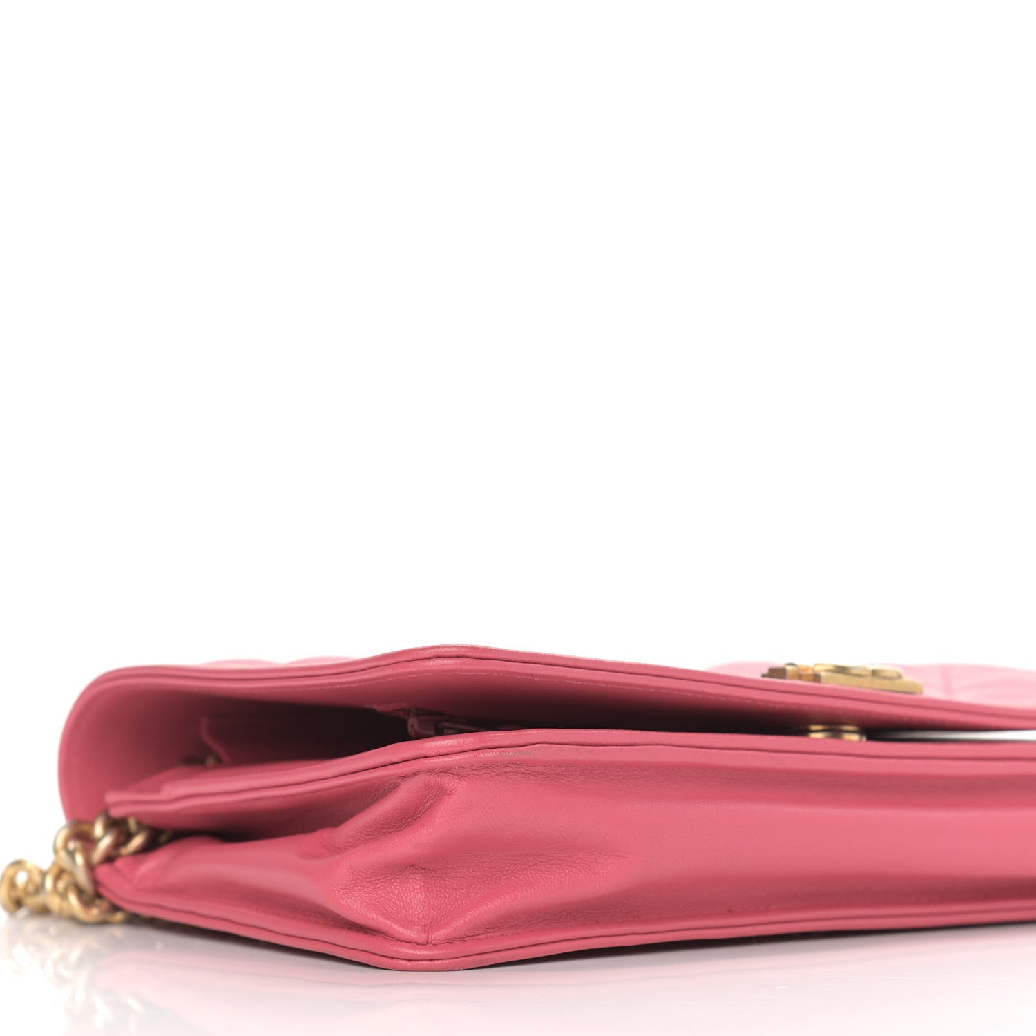 Chanel Lambskin Quilted Boy Wallet On Chain WOC Pink 11 of 12