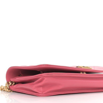 Chanel Lambskin Quilted Boy Wallet On Chain WOC Pink 11 of 12