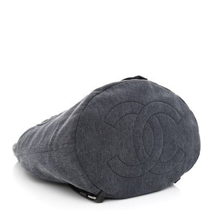 Chanel Denim Drawstring Backpack Blue 4 of 10
