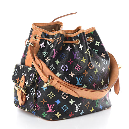 Louis Vuitton Monogram Multicolor Petit Noe Black 2 of 7
