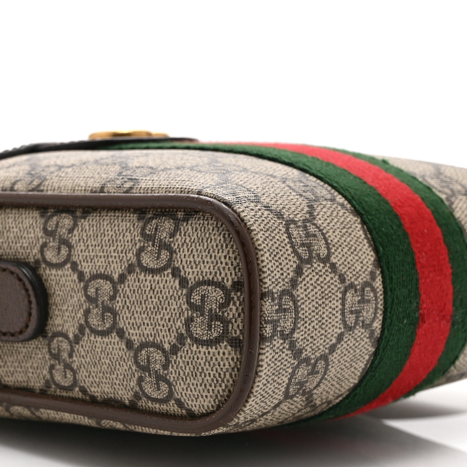Gucci GG Supreme Monogram Web Mini Ophidia Messenger Brown 9 of 10