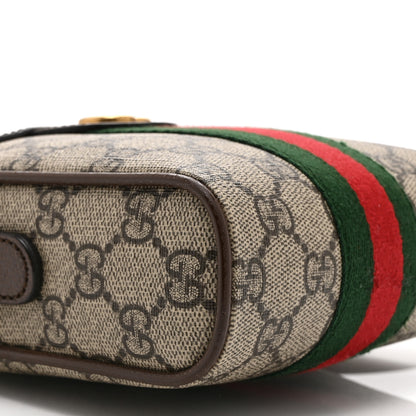 Gucci GG Supreme Monogram Web Mini Ophidia Messenger Brown 9 of 10