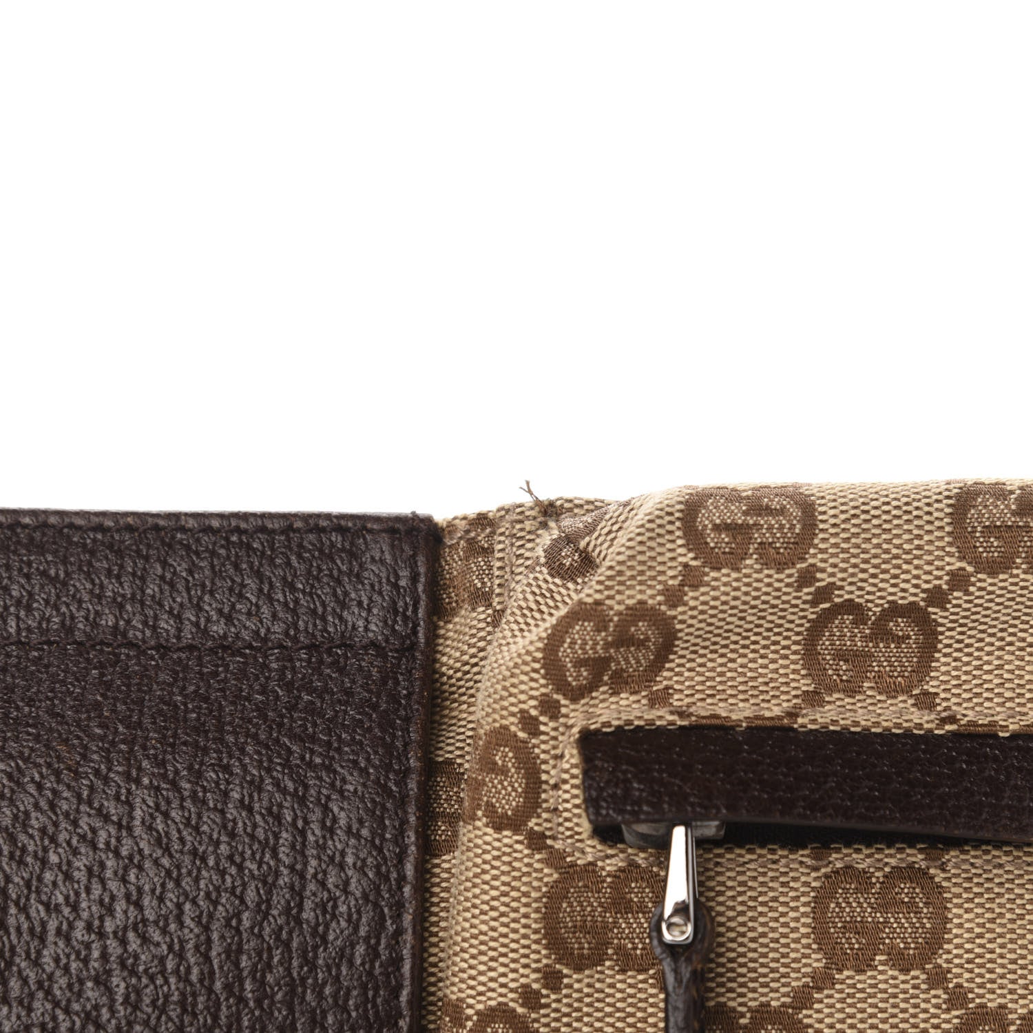 Gucci GG Monogram Double Pocket Belt Bag Dark Brown 13 of 14