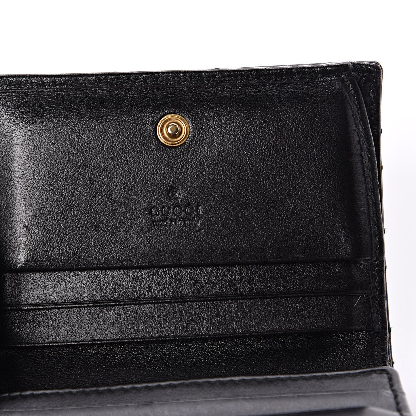 Calfskin Matelasse GG Marmont Card Case Wallet Black