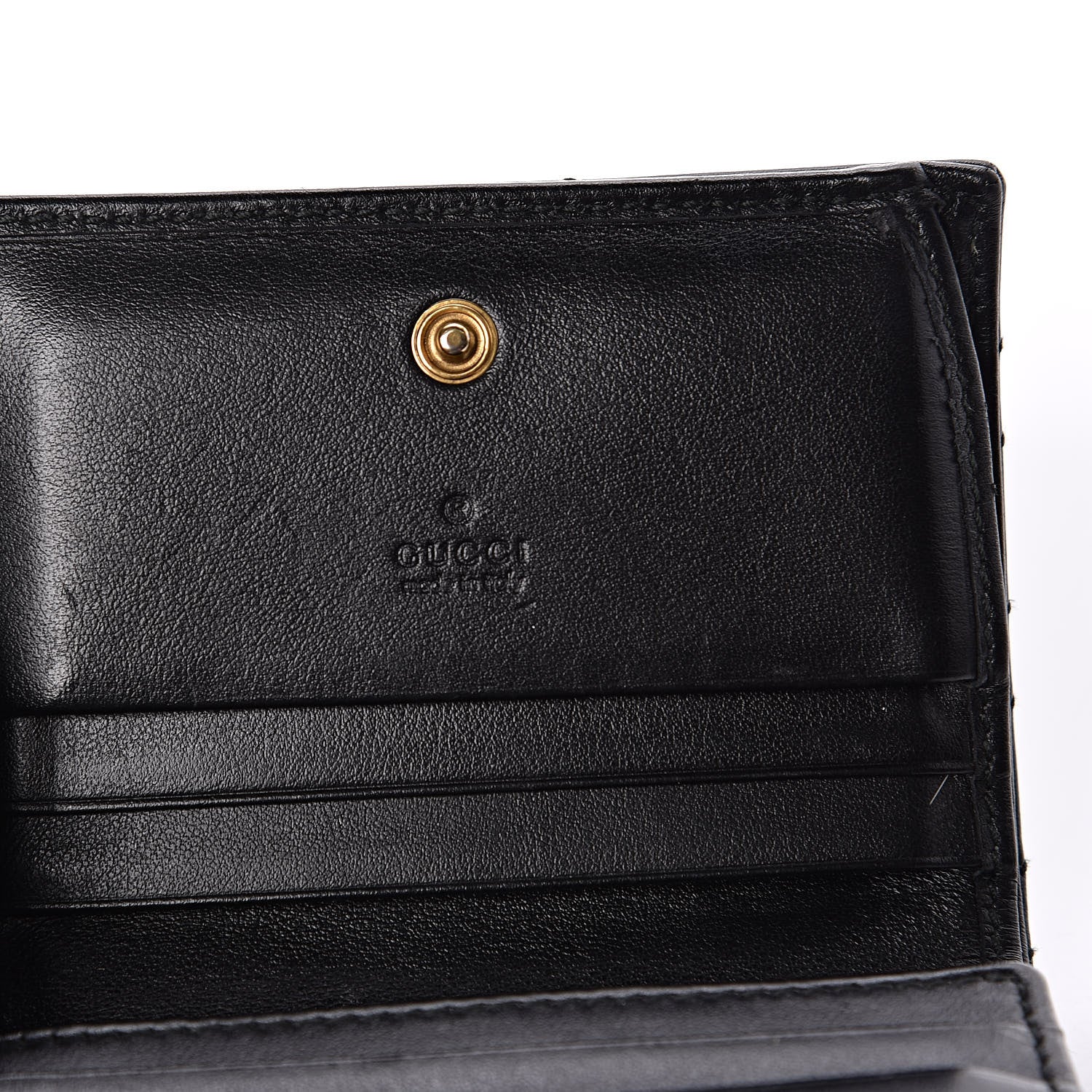 Gucci Calfskin Matelasse GG Marmont Card Case Wallet Black 6 of 7