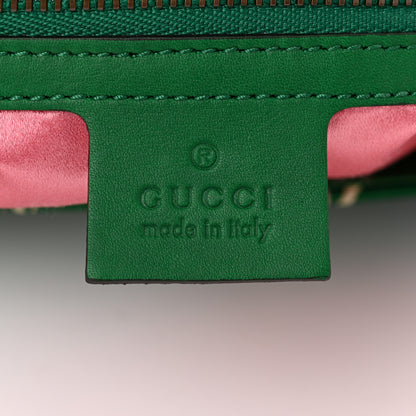 Gucci Jacquard Matelasse Floral Medium GG Marmont Shoulder Bag Green 6 of 10