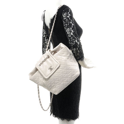 Chanel Lambskin Quilted Beijing Backpack Bag White 2 of 8