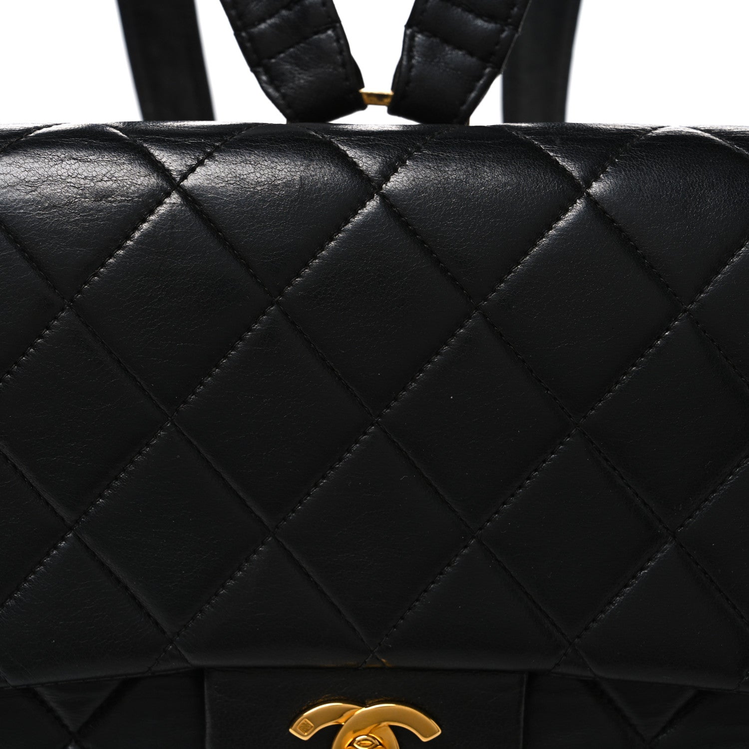 Chanel Lambskin Quilted Backpack Black 8 of 10