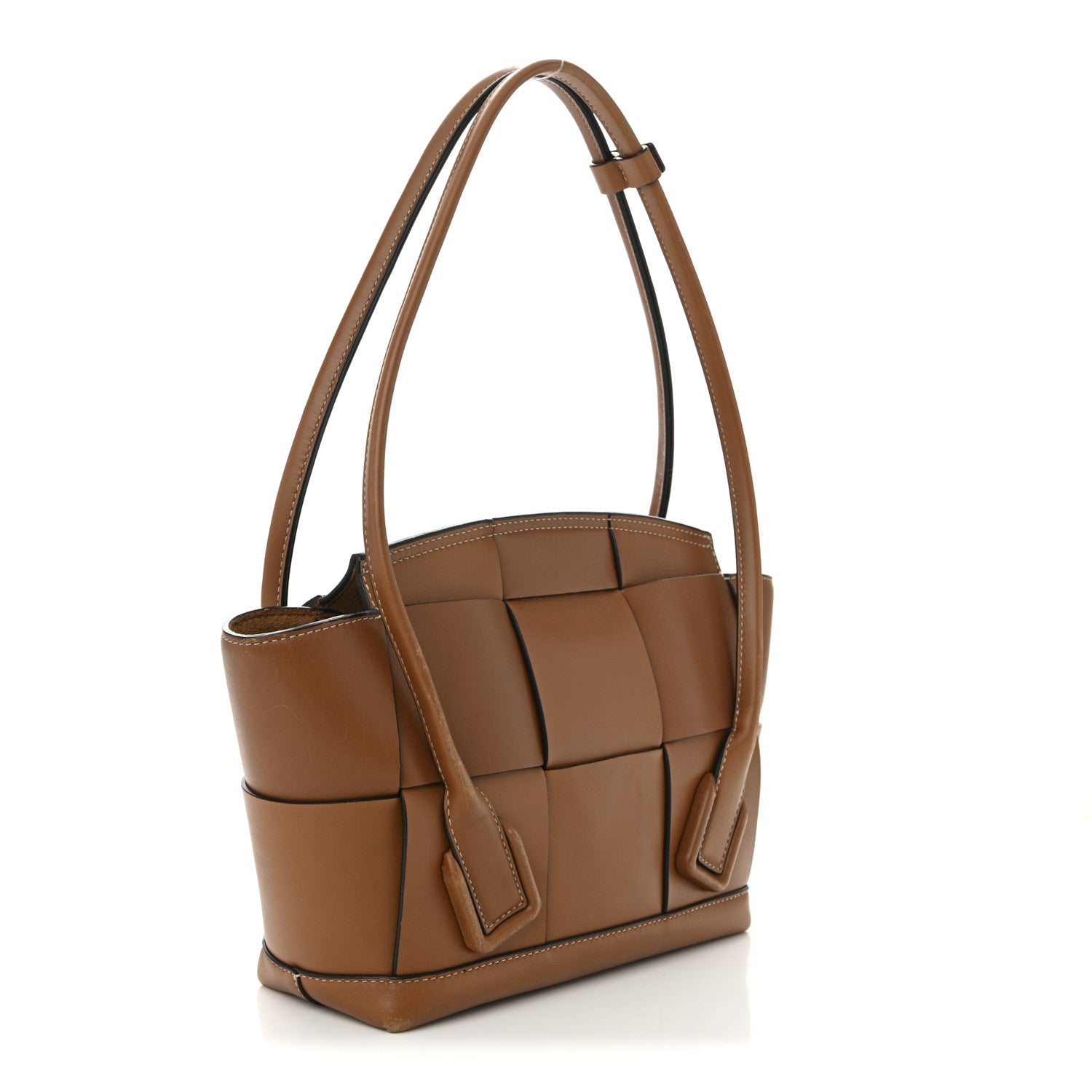 Bottega Veneta French Calfskin Maxi Intrecciato Small Arco Wood 3 of 12
