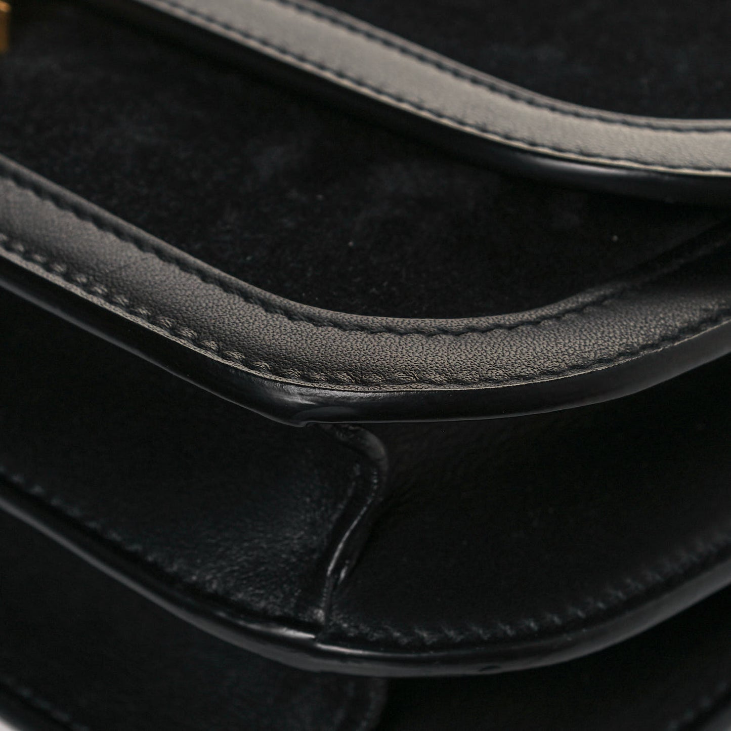 Suede Smooth Calfskin Monogram Medium Solferino Soft Satchel Black