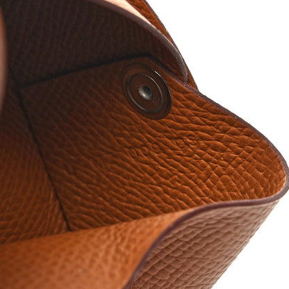 Hermes Epsom Calvi Card Case Gold 9 of 10