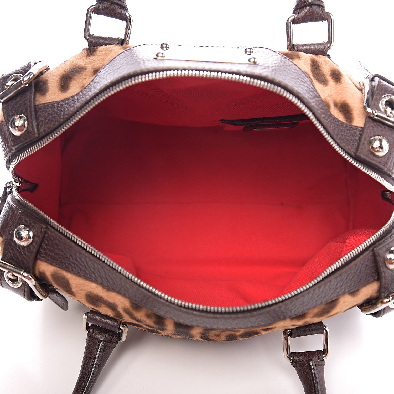 Dolce & Gabbana Calf Hair Leopard Print Miss Easy Way Satchel Naturale 4 of 9