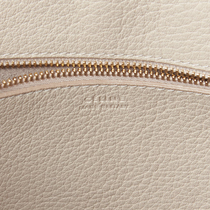Celine Crisped Calfskin Tie Knot Small Tote Chalk 8 of 8