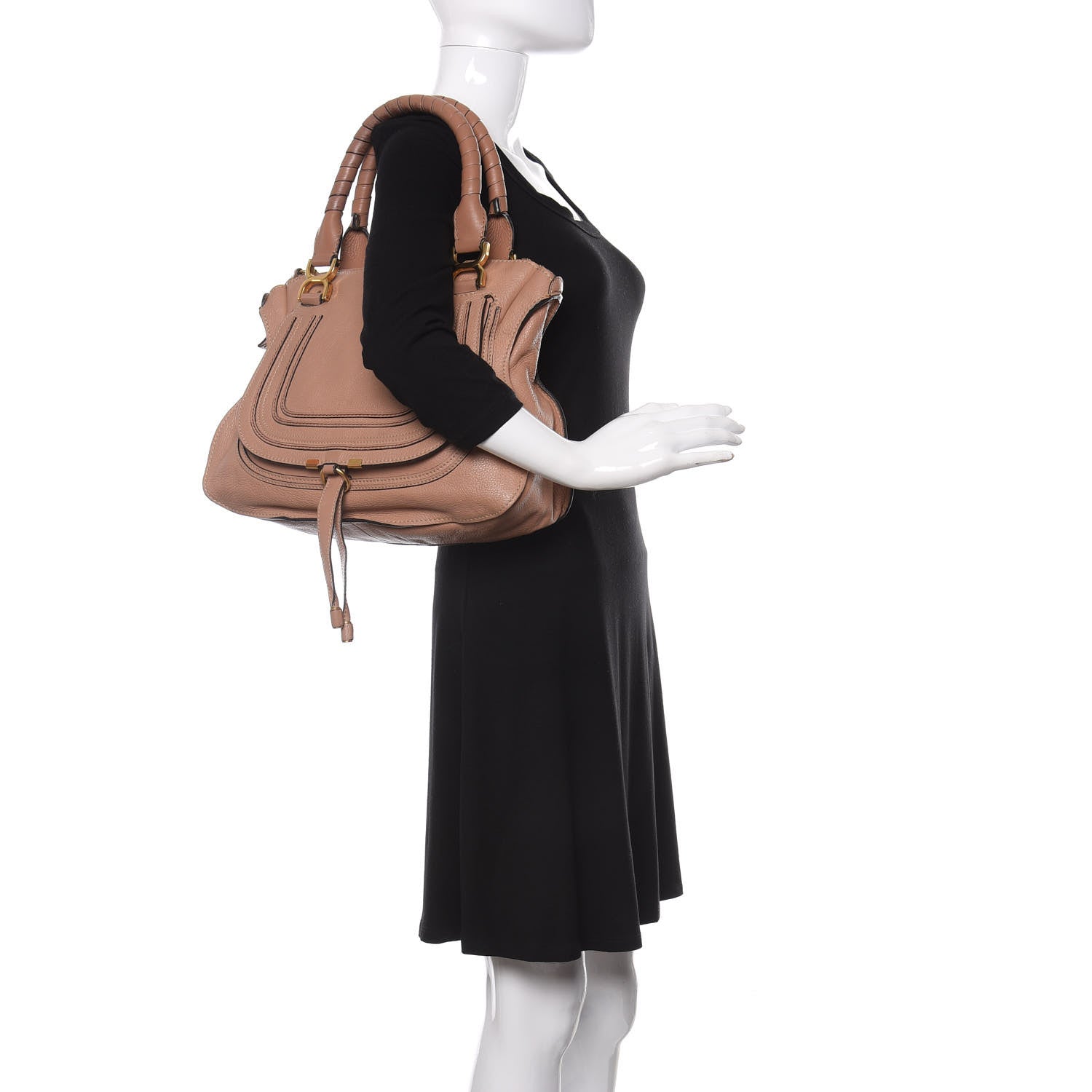 Chloe Calfskin Medium Marcie Satchel Nude 2 of 10