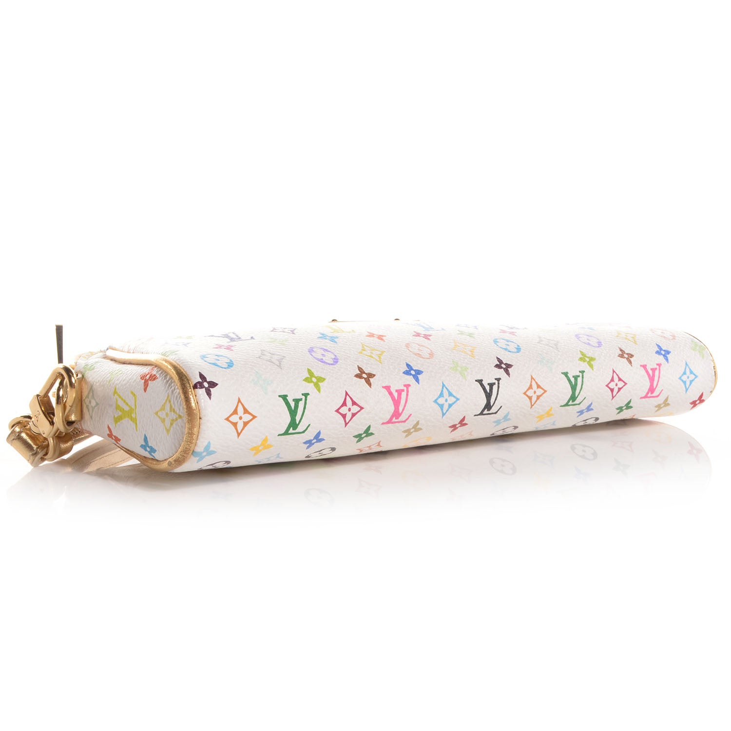 Louis Vuitton Monogram Multicolor Kate Clutch White 4 of 8