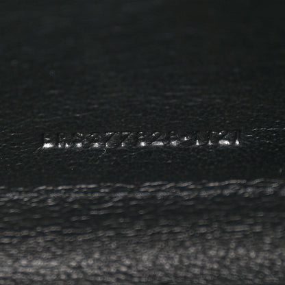 Saint Laurent Grain De Poudre Matelasse Chevron Monogram Monochrome Chain Wallet Black 8 of 11