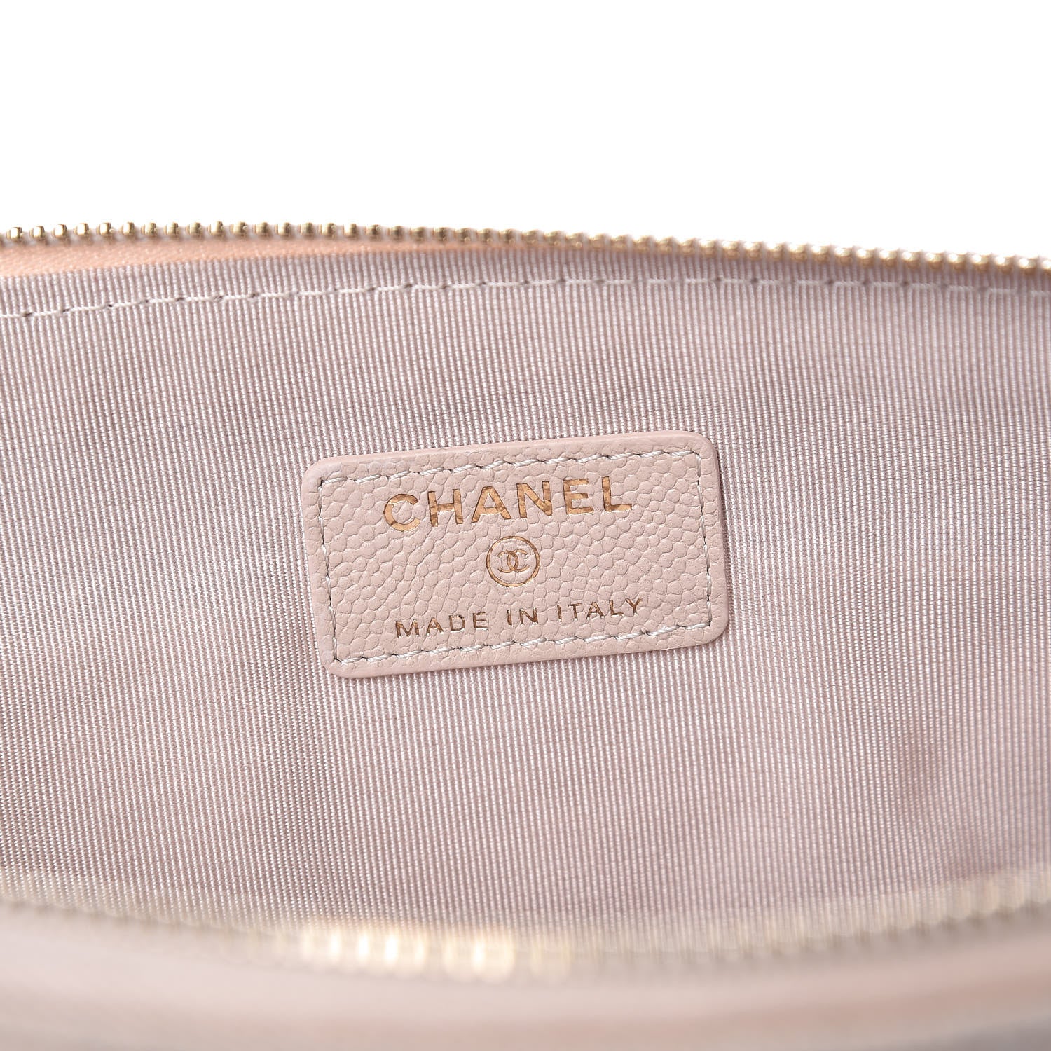 Chanel Caviar Chevron Quilted Large Cosmetic Case Light Pink 6 of 8