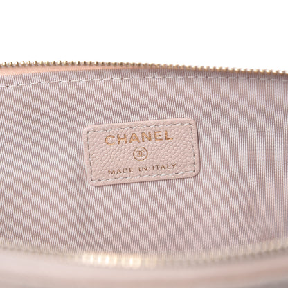 Chanel Caviar Chevron Quilted Large Cosmetic Case Light Pink 6 of 8