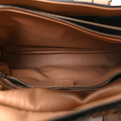 Gucci Calfskin Snakeksin Lady Bamboo Top Handle Bag Nude 6 of 13