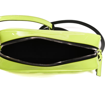Saint Laurent Patent Calfskin Matelasse Monogram Lou Camera Bag Neon Yellow 5 of 12