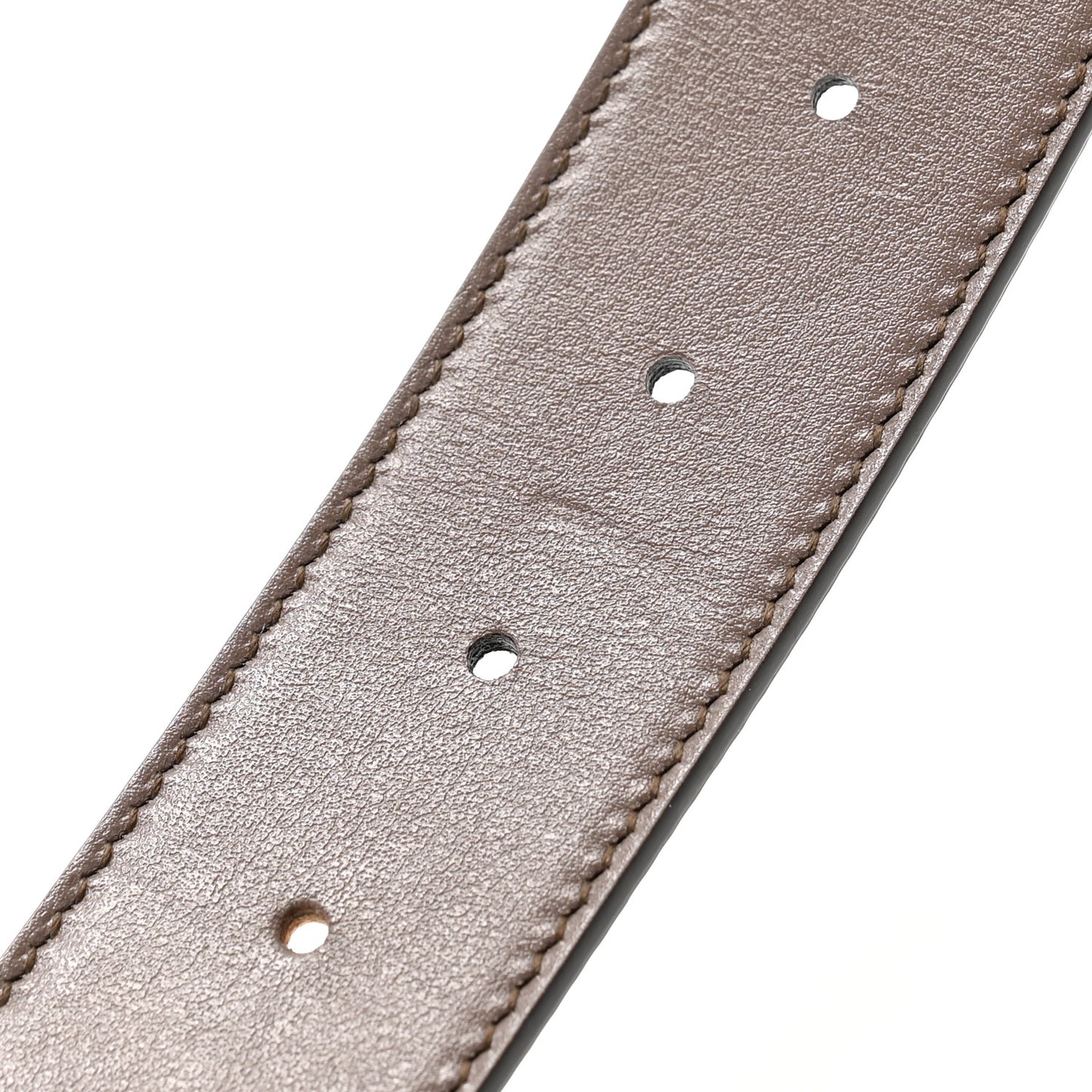 GG Supreme Monogram Plutone Calfskin Double G Reversible 37mm Belt 120 48 Beige Ebony New Acero