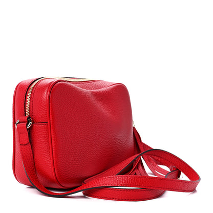 Gucci Pebbled Calfskin Small Soho Disco Bag Vibrant Red 3 of 12