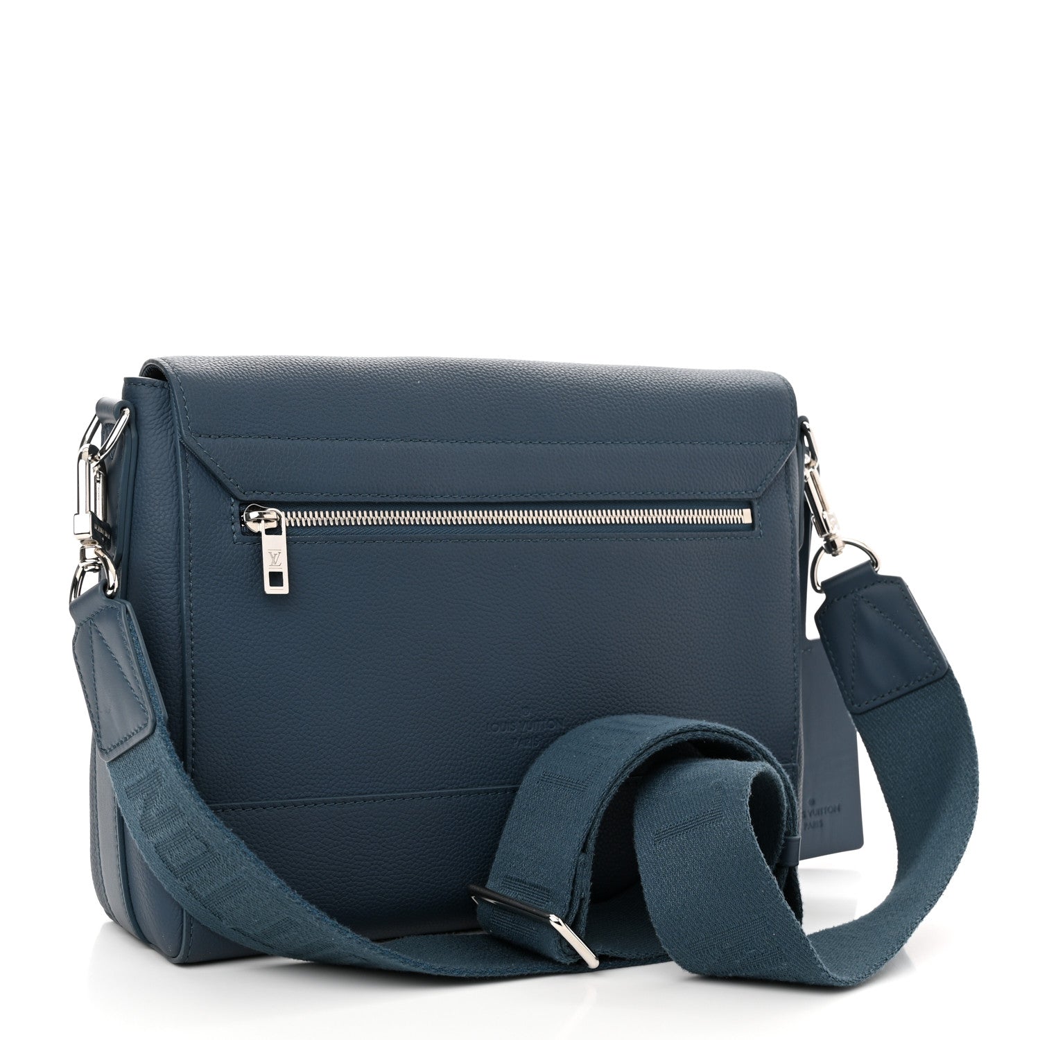 Louis Vuitton Calfskin Aerogram Takeoff Messenger Blue 3 of 10