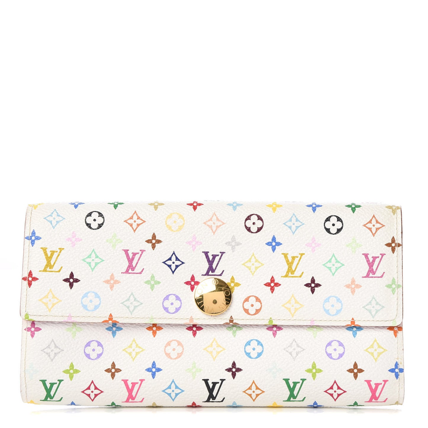 Monogram Multicolor Sarah Wallet White Litchi