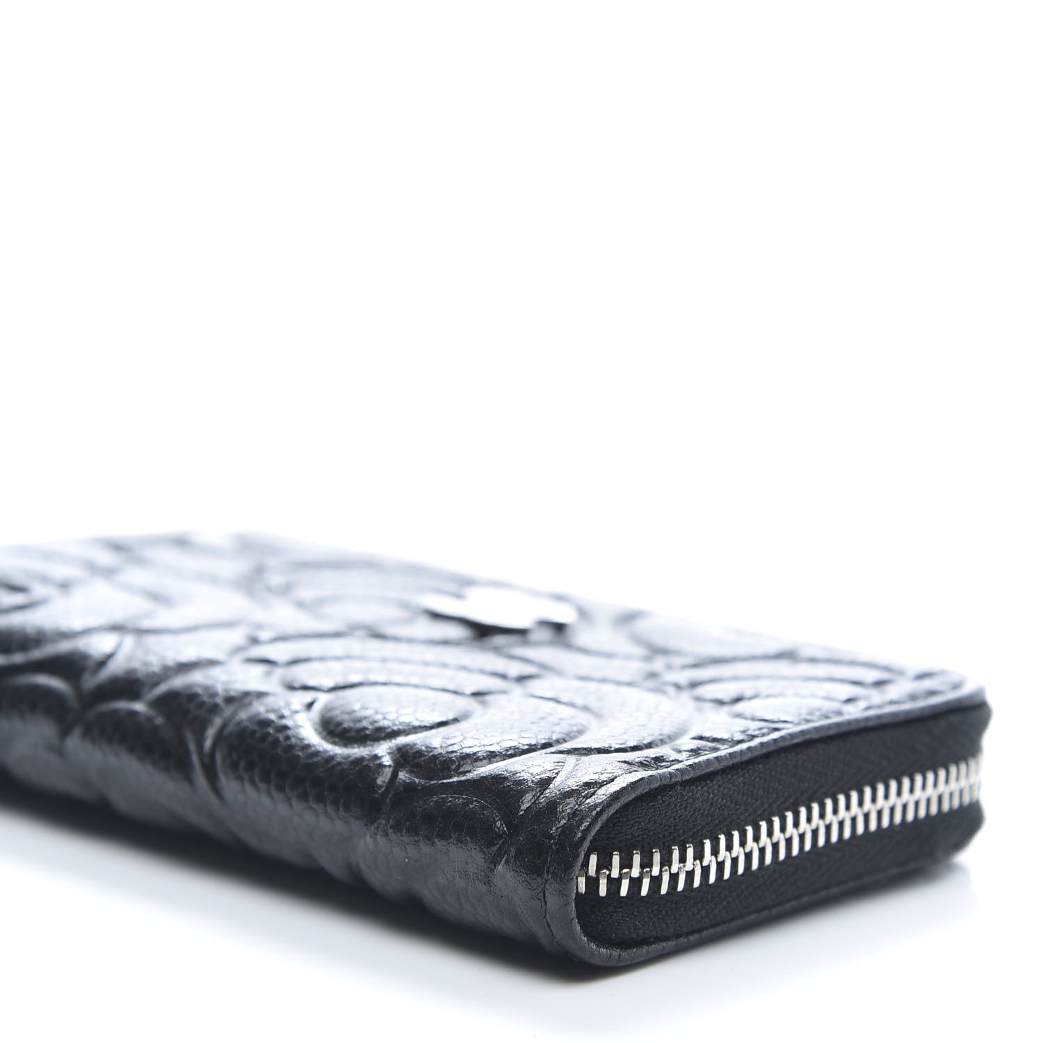 Chanel Caviar Camellia Embossed Key Holder Case Black 10 of 11