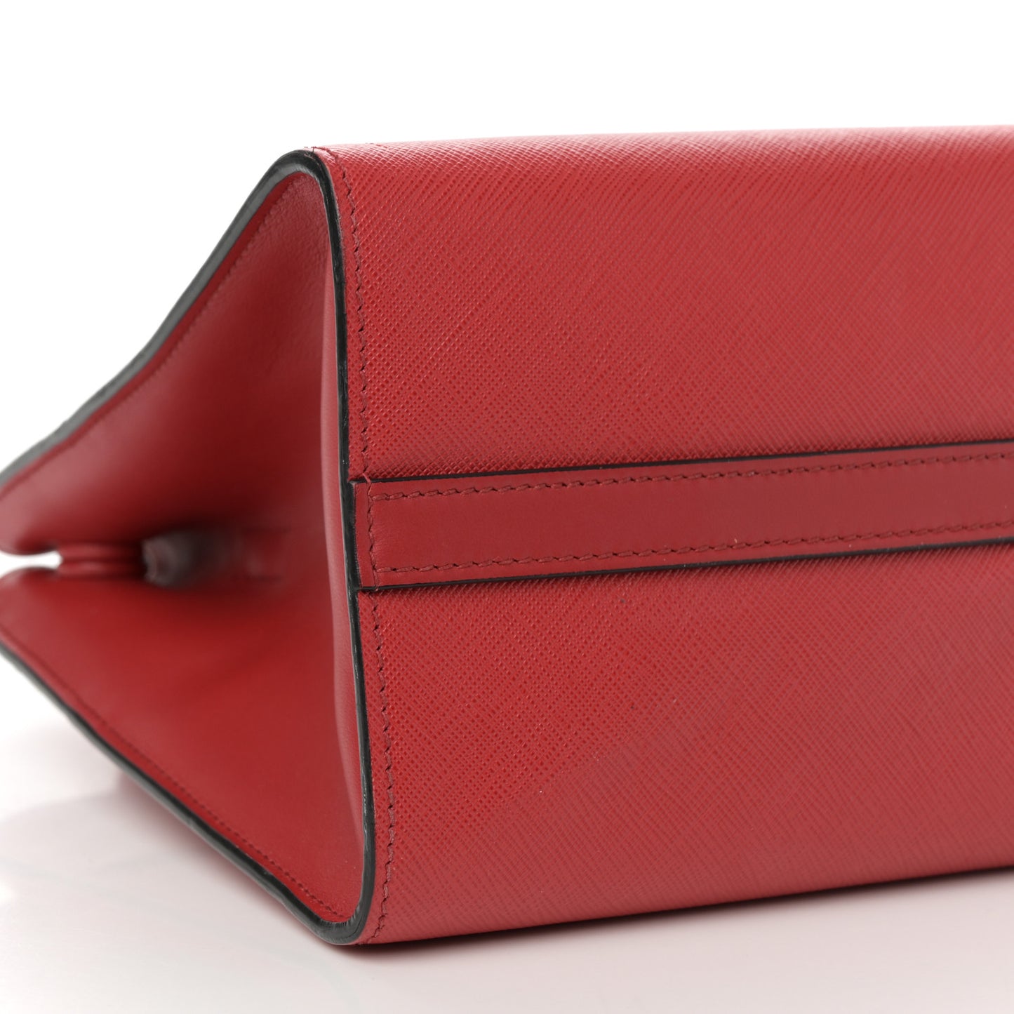 Saffiano City Calfskin Small Paradigme Bag Red