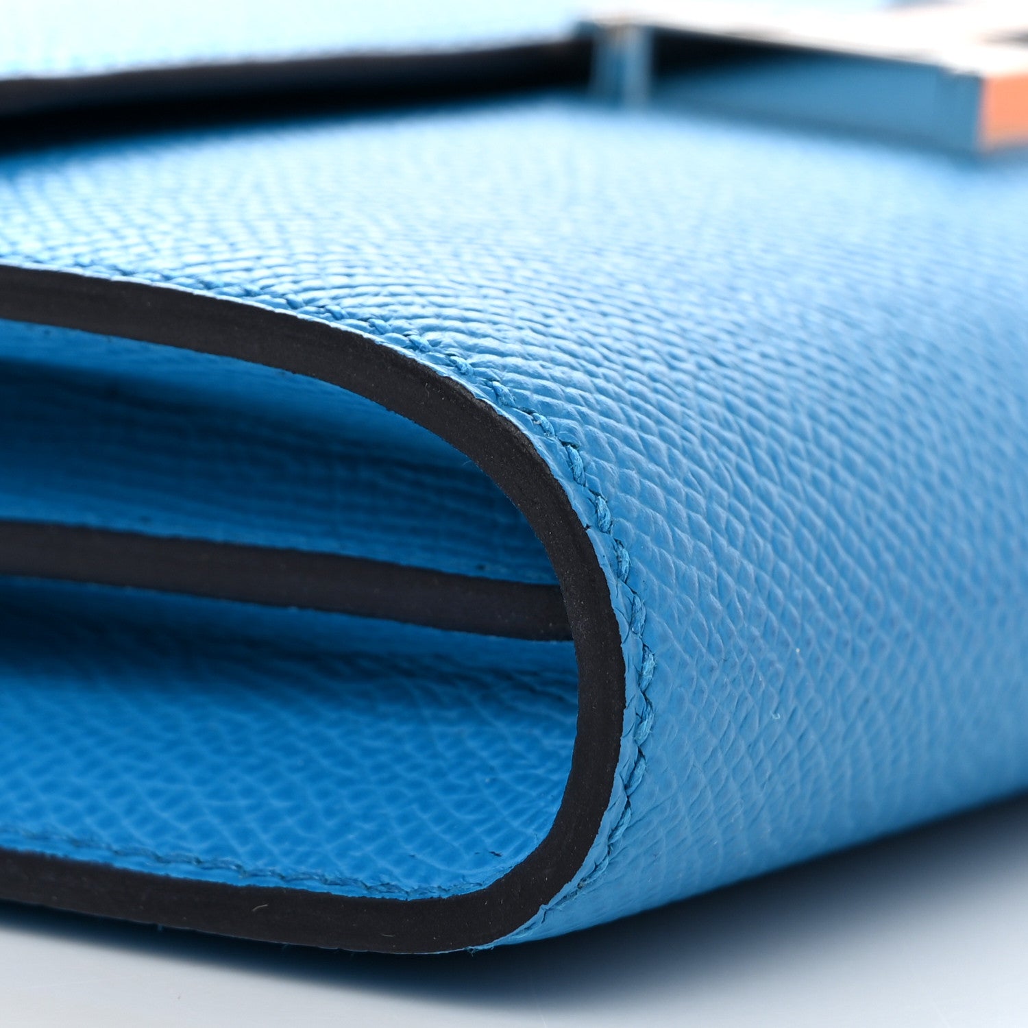 Hermes Epsom Alligator Lizard Constance Wallet To Go Bleu Frida